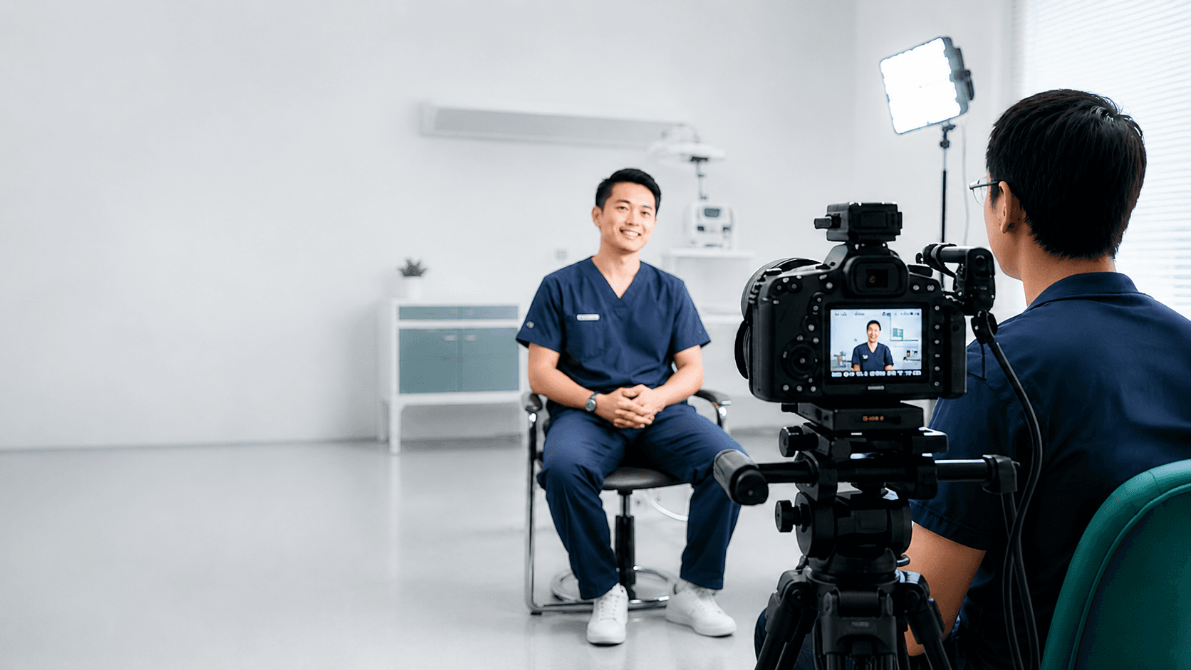 Clinic photography and film production in a healthcare setting